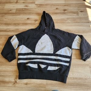 Adidas Cropped Sweatshirt - Black and White